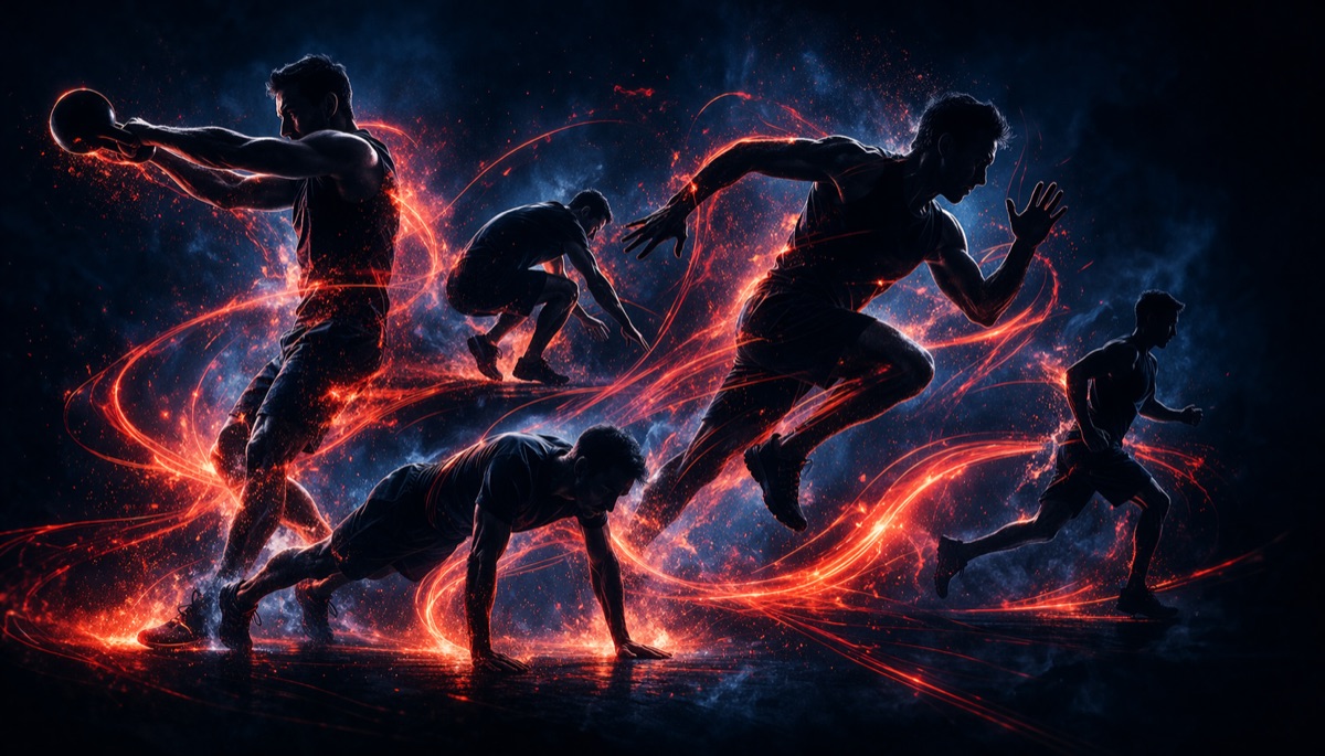 HYROXトレーニングに取り組むアスリート